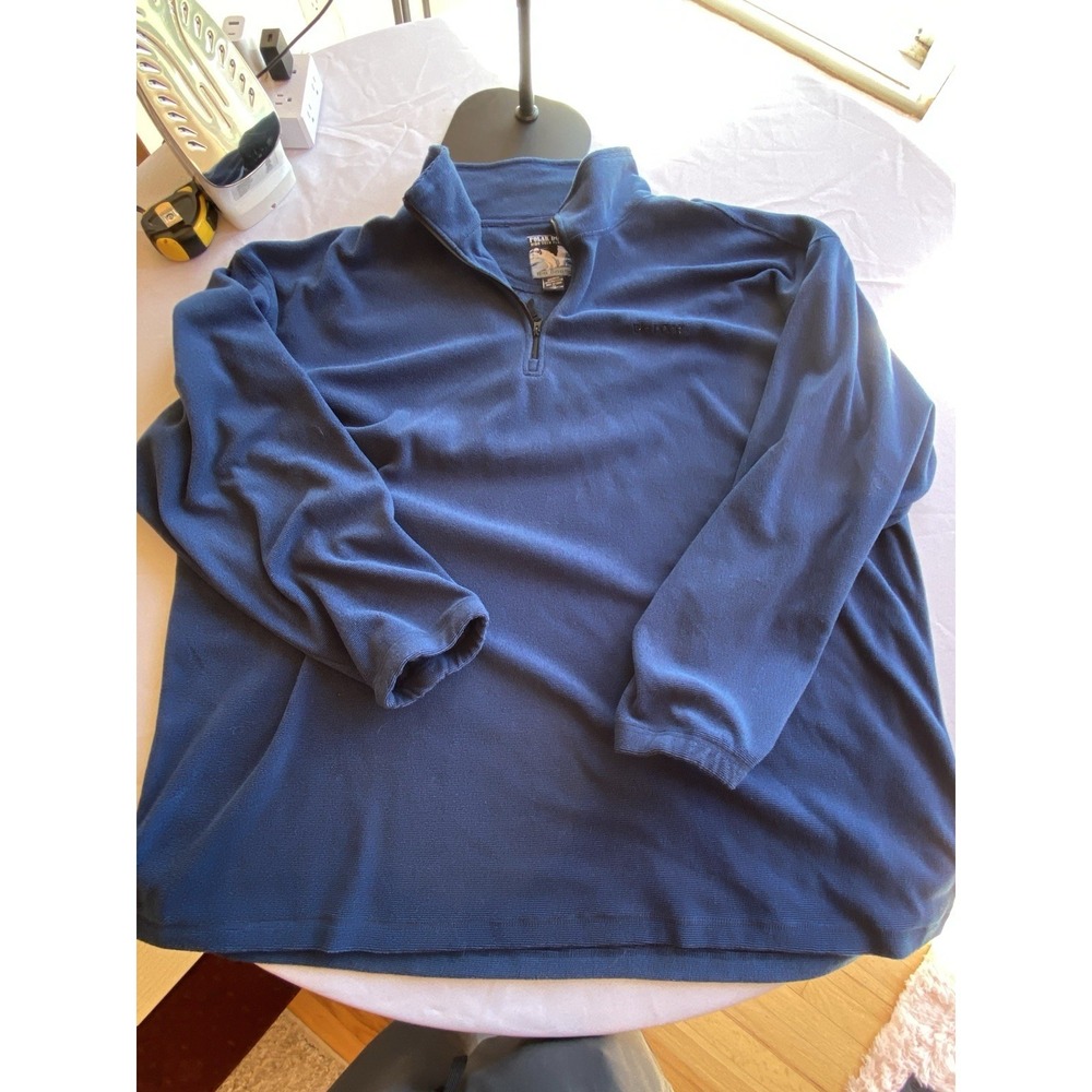 Vintage Big Dogs Polar Dogs Fleece Pullover 3X Blue 1/4 Zip High Tech Fleece